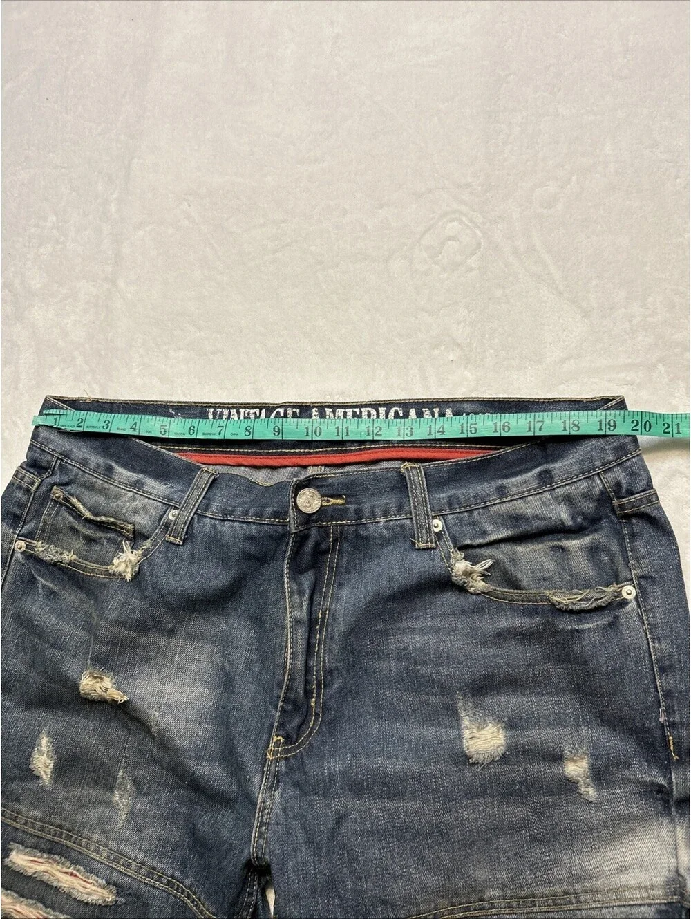 Denim Outpost Vintage Americana Jeans Mens 40X34 Blue Denim Distressed
